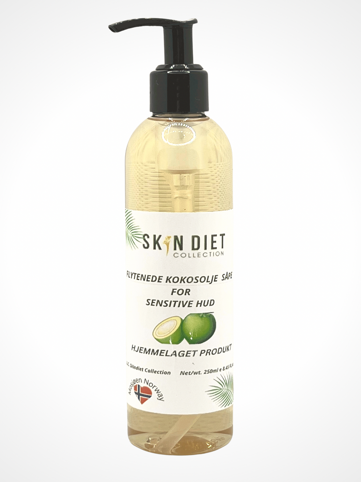 Flytende Kokosolje såpe for sensitiv hud | Liquid Coconut Soap for sensitive skin